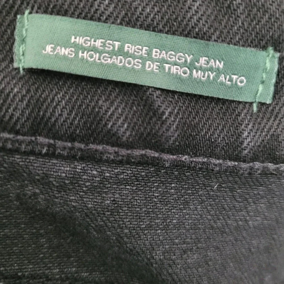 Wild Fable Womens Straight Baggy Jeans 8 Black Denim Distressed High-Rise NEW - Picture 6 of 9